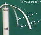 Излучатель ионизатора воздуха (Люстры Чижевского) Аэроион-25 модификации Пальма вращается под действием ионного ветра