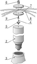 Ионизаторы воздуха (Люстры Чижевского) "Аэроион-25", модификация "Пальма" с вращающимся излучателем (ионизирующим электродом), порядок сборки